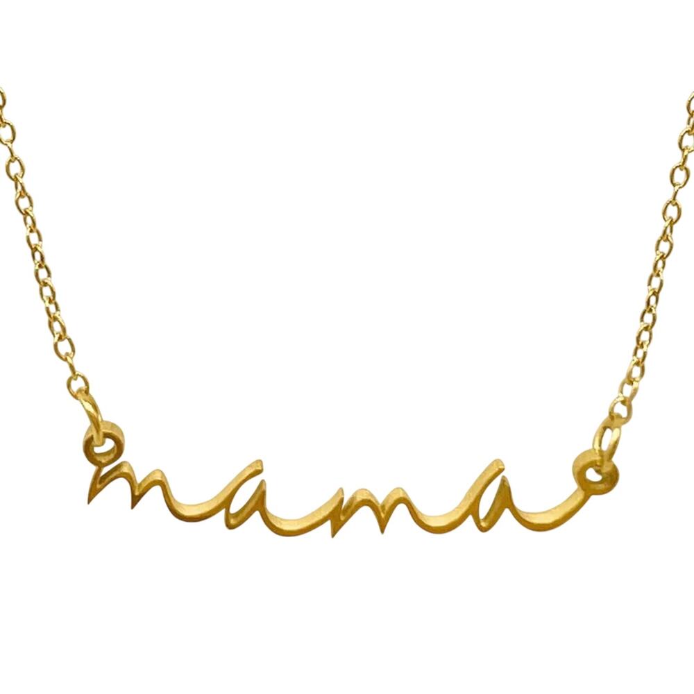 Adornia Cursive Mama Gold 14k Gold Plated Necklace